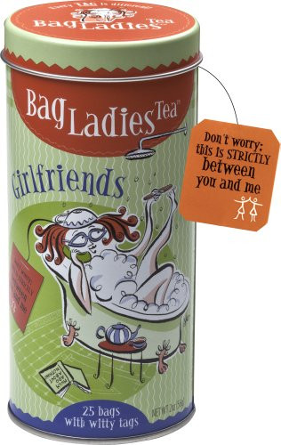 Bag Ladies Tea Girlfriends Tea Tin, 25 teabags of English Breakfast tea