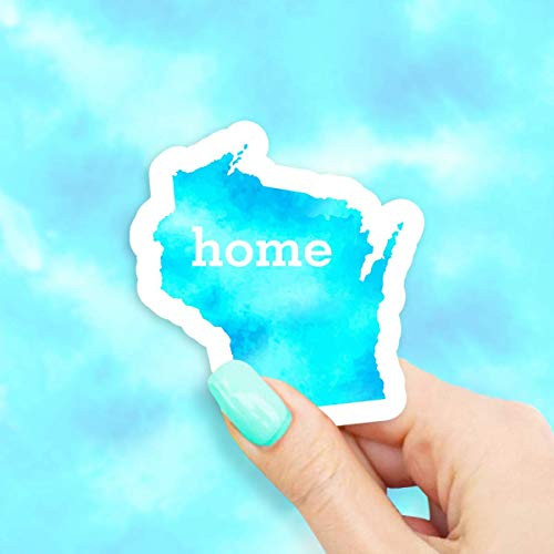 Wisconsin Home State Vinyl Sticker - for Laptops, Water Bottles and Windows