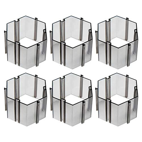 DOITOOL 6Pcs Honeycomb Drawer Organizer Drawer Sundries Boxes, Household Plastic Partition Underwear Socks Bras Ties Scarves Drawer Divider -Gray-