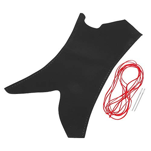 X AUTOHAUX Interior Door Handles Strap Cover Hand Sewing with Red Thread Front Rear Right for BMW 3 Series E90 E91 E92 E93