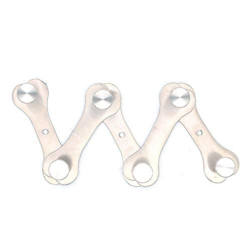 NUZAMAS Wall Mount Hook, 5 Hooks Stainless Steel Hanger, Coat Robe Hat Clothes Wall Mounting Hooks Heavy Duty Towel Rack Bathroom Kitchen Organiser - Flexible Shape