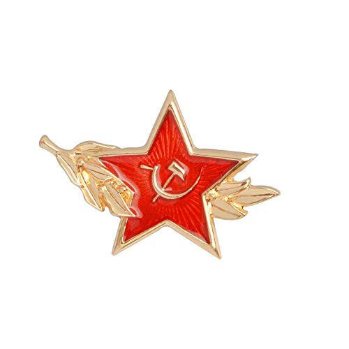 Soviet Union Symbol pin Enamel brooches Cold War Soviet Red Star Sickle Brooch Gift Badge Button Lapel pin Gift for friend fans