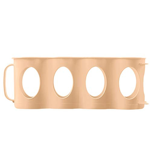 KIMOH Refrigerator Organizer Bins Pop Soda Can Dispenser Beverage Holder for Fridge, Freezer, Kitchen, Countertops, Cabinets - Plastic Canned Food Pantry Storage Rack -Orange-