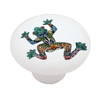 Mexican Talavera Frog Design Ceramic Drawer Knob