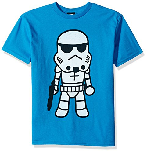 STAR WARS Boys' Big Simple Trooper Cartoon Graphic Tee, Turquoise, YL
