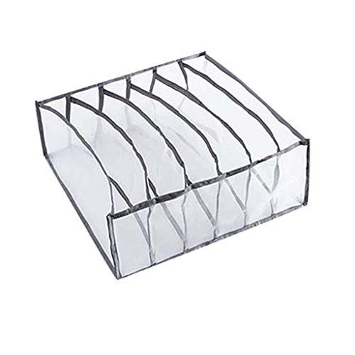 Foldable Underwear Storage Boxes 6 Compartments Underwear Organizer Drawer Divider Sock Bra Underpants Organizer Drawers Wardrobe Storage Drawer Closet Cabinet Storage Boxes