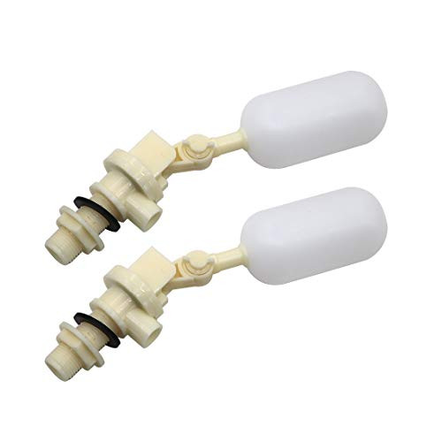 Float Valve 1/2 Inch Adjustable Float Valve Plastic Water Filter Float Ball Valve Water Tank Automatic Fill Feed Humidifier Tank Pond Shut Off Water Float Ball Valve?Pack of 2?