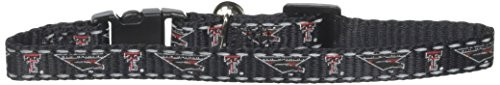 Pet Goods Manufacturing NCAA Texas Tech Red Raiders Cat Collar, 3/8 x 8-12"