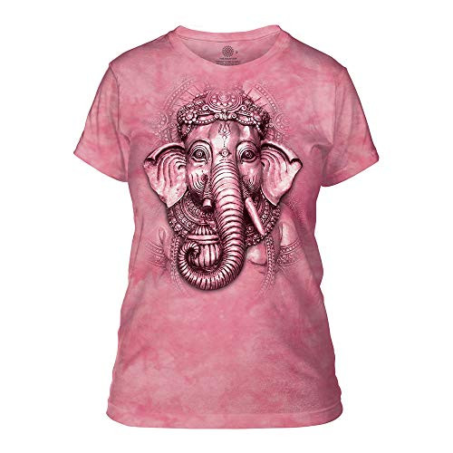 The Mountain Women's Big Face Ganesh Apparel, Pink, 2XL