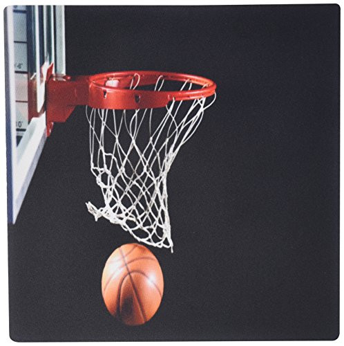 3dRose LLC 8 x 8 x 0.25 Inches Mouse Pad, Basketball Hoop with Ball -mp_109442_1-