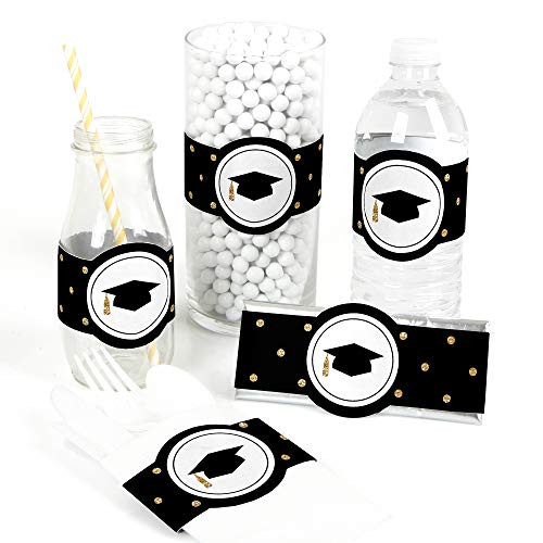 Gold Tassel Worth The Hassle - DIY Party Supplies - Graduation Party DIY Wrapper Favors & Decorations - Set of 15