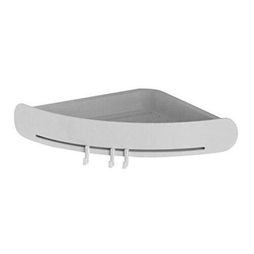 Meshin Triangular Shower Shelf Plastic Punch-Free Organizer for Bathroom Corner Shelf Kitchen Bath Caddy Basket Hanger