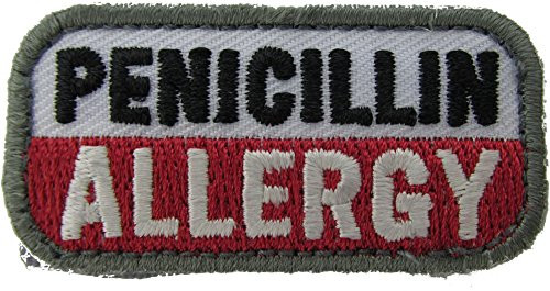 Milspec PENICILLIN Allergy Morale Patch -Full Color -Medical--