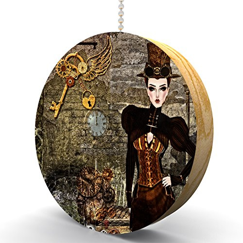 Steampunk Dreams Hardwood Oak Fan/Light Pull