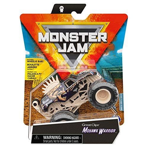 Monster Jam, Official Mohawk Warrior Monster Truck, Die-Cast Vehicle, Bone Yard Trucks Series, 1-64 Scale Monster Jam, Official Mohawk Warrior Monster Truck, Die-Cast Vehicle, Bone Yard Trucks Series, 1-64 Scale