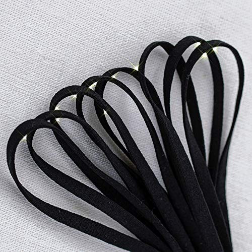 Mask Elastic Band String Cord - Elastic String for Masks Rope for Sewing Crafts DIY Mask -Black,1/4'' by 100-Yards-