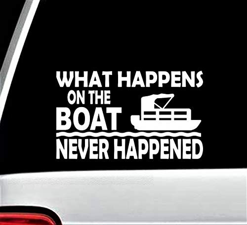 Funny Pontoon Boat Decal Sticker for Car Window - BG 383