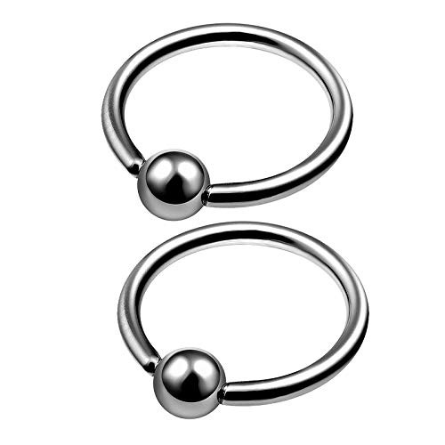 2Pcs Titanium 18 Gauge 3/8 10mm bcr Captive Ring Piercing Jewelry Eyebrow Cartilage Tragus Nose Septum 3mm Ball M5160 2Pcs Titanium 18 Gauge 3/8 10mm bcr Captive Ring Piercing Jewelry Eyebrow Cartilage Tragus Nose Septum 3mm Ball M5160