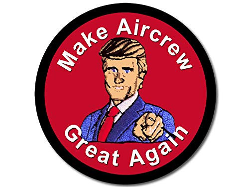 American Vinyl Round Make Aircrew Great Again Sticker -us Military Trump Navy Naval Airmen air-