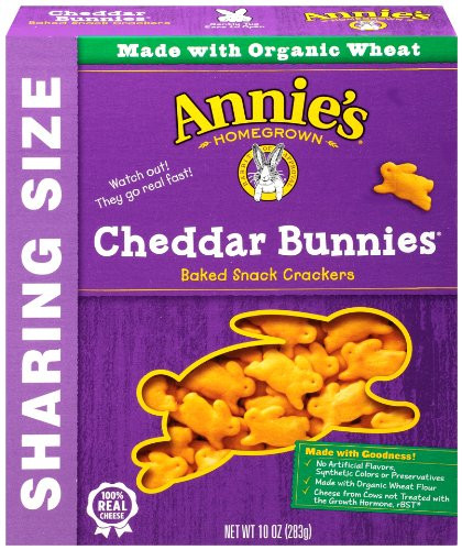 Annie's Cheddar Bunnies, Baked Snack Crackers, 10 oz Box