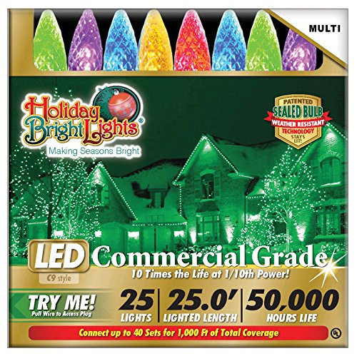 COM C9 LED 25L SET MLT by HOLIDAY BRIGHT LIGHT MfrPartNo LEDBX-C925-MU12