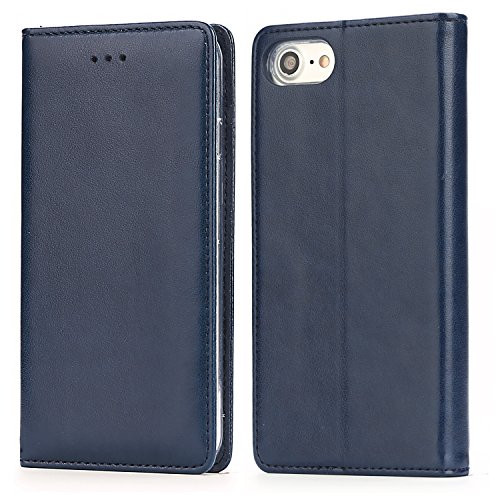 IPHOX Case Compatible with iPhone SE 2020 / iPhone 7 / iPhone 8, Premium Folio Leather Flip Wallet Phone Case Cover with Card Slots Magnetic for Apple iPhone 7 / iPhone 8 / iPhone SE 2020, Blue/E