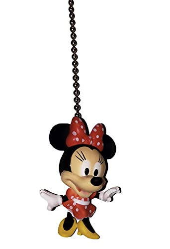 Minnie Mouse Red Polka Dot Dress Ceiling Fan Pull Light Chain Ornament Extra Length Extension Extender