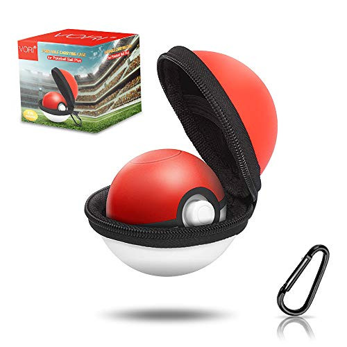 VORI Case for Pokeball Plus, Portable Carrying Case for Nintendo Pokemon Plus Switch Controller, Protective Hard Storage Bag with Detachable Carabiner for Pokemon Let's Go Pikachu Eevee Controller