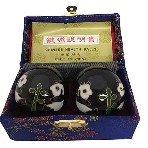Baoding Balls Chinese Health Massage Exercise Stress Balls -Black Panda -2
