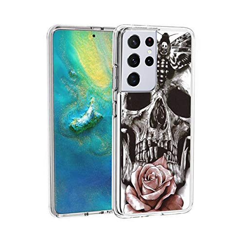 2021 Newly Case for Samsung Galaxy S21 Ultra 5G Clear Anti-Collision Case Suitable for Samsung Galaxy S21 Ultra 5G Ultra-Thin Soft Back Case Compatible for Samsung Galaxy S21 Ultra 5G-Skull 2021 Newly Case for Samsung Galaxy S21 Ultra 5G Clear Anti-Collision Case Suitable for Samsung Galaxy S21 Ultra 5G Ultra-Thin Soft Back Case Compatible for Samsung Galaxy S21 Ultra 5G-Skull