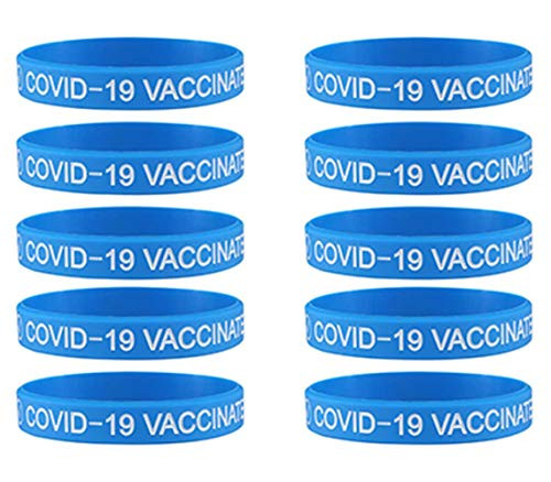 Covid-19 Vaccinated Bracelets Pack COVID 19 Silicone Vaccination Wristband Identification Men and Women -10- Covid-19 Vaccinated Bracelets Pack COVID 19 Silicone Vaccination Wristband Identification Men and Women -10-