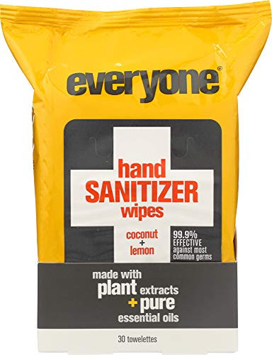 everyone -NOT A CASE- Coconut Lemon Hand Sanitizer, 30 Wipes