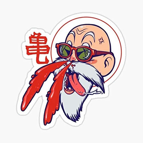 DRAGONE Ball Muten Roshi Sticker - Sticker Graphic - Auto, Wall, Laptop, Cell, Truck Sticker for Windows, Cars, Trucks