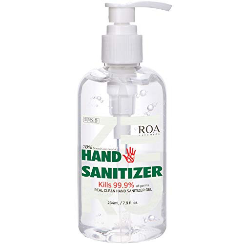 Moisturizing Hand Sanitizer Gel Pump, 70 percent Alcohol - 234ml -