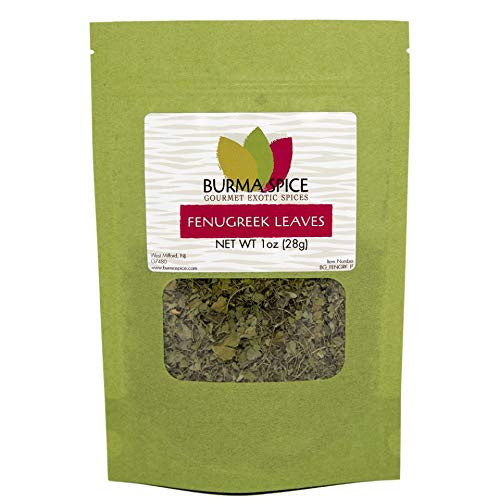 Dried Fenugreek Leaves - Kasoori Methi - Popular Seasoning in Indian and Middle Eastern Cuisine - Great for Curries and Flatbreads 1 oz.