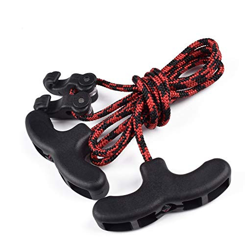 Archery World Crossbow Cocking Device Double Handle Crossbows Rope Cocker Aid Cocking String Tool -Red and Black Rope-