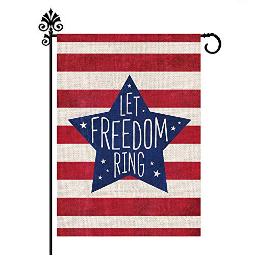 Fourth of July Day Star Patriotic Garden Flag Burlap USA Flags Let Freedom Ring Outdoor Decorations 12.5 x 18 Inch Double Sided Vertical Farmhouse Yard Decor Fourth of July Day Star Patriotic Garden Flag Burlap USA Flags Let Freedom Ring Outdoor Decorations 12.5 x 18 Inch Double Sided Vertical Farmhouse Yard Decor