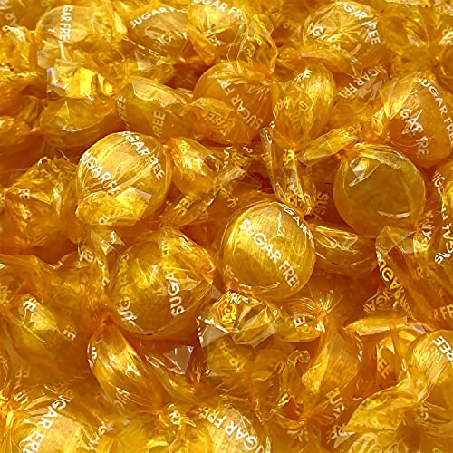 Funtasty Sugar Free Butterscotch Buttons Hard Candy, Individually Wrapped, Bulk Pack 1Lb