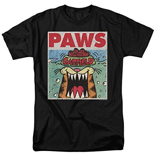 Garfield Paws Jaws Parody T Shirt  and  Stickers -Medium- Black