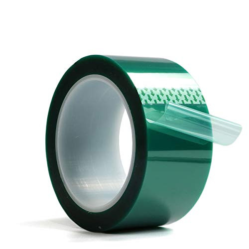 2'' X 108FT Resin Tape for Epoxy Resin Tape Mold, Silicone Adhesive Tape, Green Polyester Film Tape Making River Tables Hollow Frame Bezels Epoxy Resin Craft Pendant