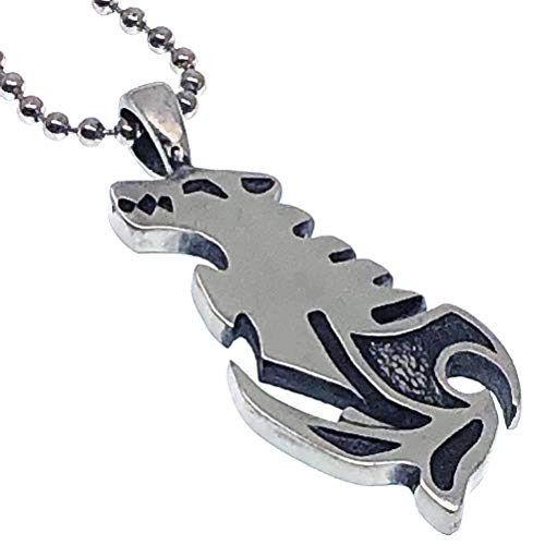 Tribal Jewelry Werewolf Howling Wolf Tattoo Maori Aztec Native American Pewter Pendant Men's Necklace Charm Amulet for men w silver ball chain
