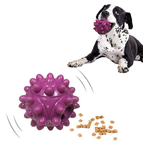LIDLOK Puppy Teething Chew Toys Natural Rubber Dog Ball Toy Food Treat Feeder Toy Dispensing Dog Toys Tough Indestructible Dog Chew Toy for Small Medium Dogs Puppies