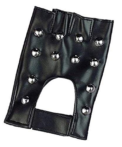 Forum Novelties Men's Studded Costume Gloves, Black, One Size