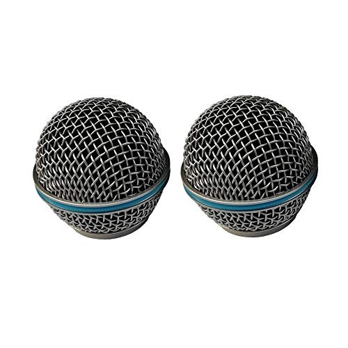 Poly audio Metal Ball Head Microphone Grille Fits Beta58/Beta58A microphone Karaoke 2 PCS For Beta58 Microphone Professional Stage Mics
