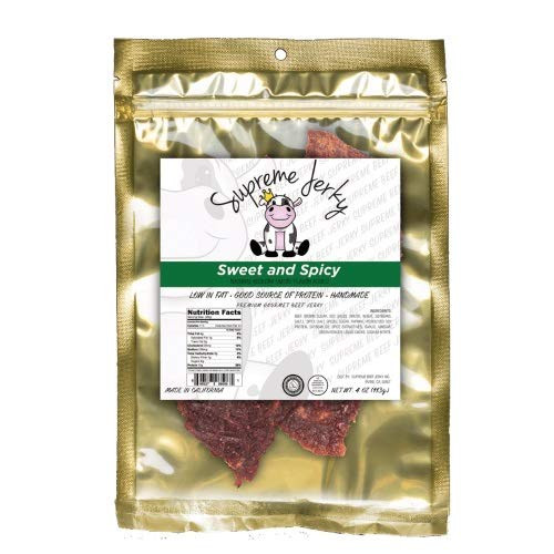 Supreme Beef Jerky - Halal Beef Jerky 4 oz -Sweet and Spicy-