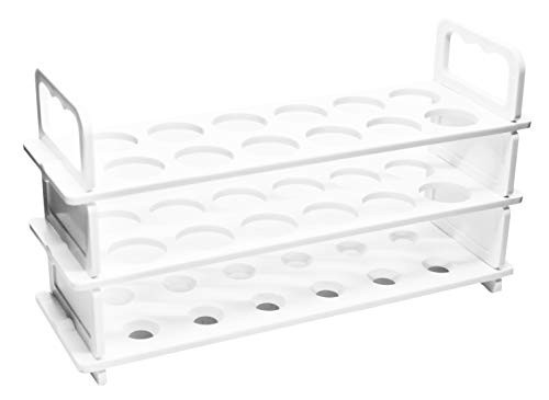 Test Tube Rack, Polypropylene - Accommodates 12 Tubes, up to 22mm - 9" Wide - Eisco Labs