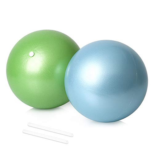 2 Mini Exercise Balls - 9 Inch Small Bender Ball for Stability, Barre, Pilates, Yoga, Core Training and Physical Therapy 2 Mini Exercise Balls - 9 Inch Small Bender Ball for Stability, Barre, Pilates, Yoga, Core Training and Physical Therapy
