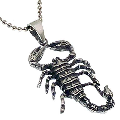 Tribal Jewelry Scorpion Scorpio Zodiac Sign Insect Fortune Magic Egyptian Pagan Wicca Pewter Men's Pendant Necklace Protection Amulet Wealth Money Lucky Charm Safe Travel Talisman w Silver Ball Chain Tribal Jewelry Scorpion Scorpio Zodiac Sign Insect Fortune Magic Egyptian Pagan Wicca Pewter Men's Pendant Necklace Protection Amulet Wealth Money Lucky Charm Safe Travel Talisman w Silver Ball Chain