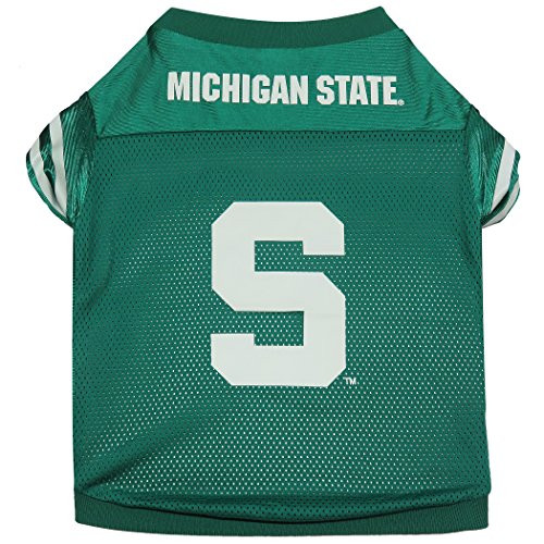 Sporty K9 Collegiate Michigan State Spartans Football Dog Jersey, XX-Small Sporty K9 Collegiate Michigan State Spartans Football Dog Jersey, XX-Small