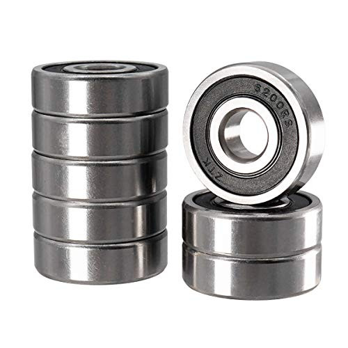 ZTK 8 Pcs 6200 2RS Ball Bearings, 10x30x9mm, Chrome Steel, ABEC-7, Double Rubber Sealed, Pre-Lubricated, Deep Groove Ball Bearing ZTK 8 Pcs 6200 2RS Ball Bearings, 10x30x9mm, Chrome Steel, ABEC-7, Double Rubber Sealed, Pre-Lubricated, Deep Groove Ball Bearing